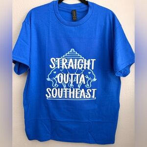 Straight Outta SouthEast Blue Graphic T-Shirt